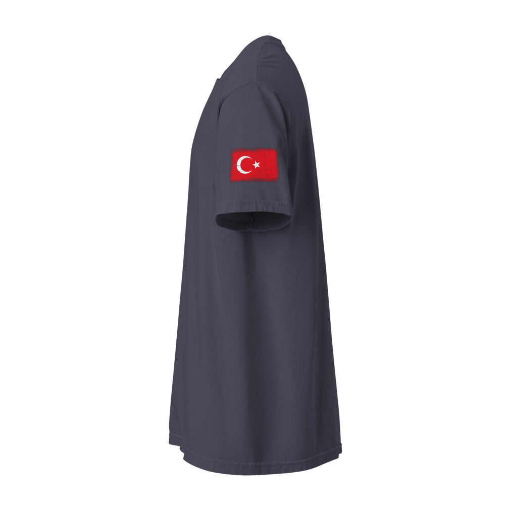 Türkiye Flag Tee — Sleeve — Navy
