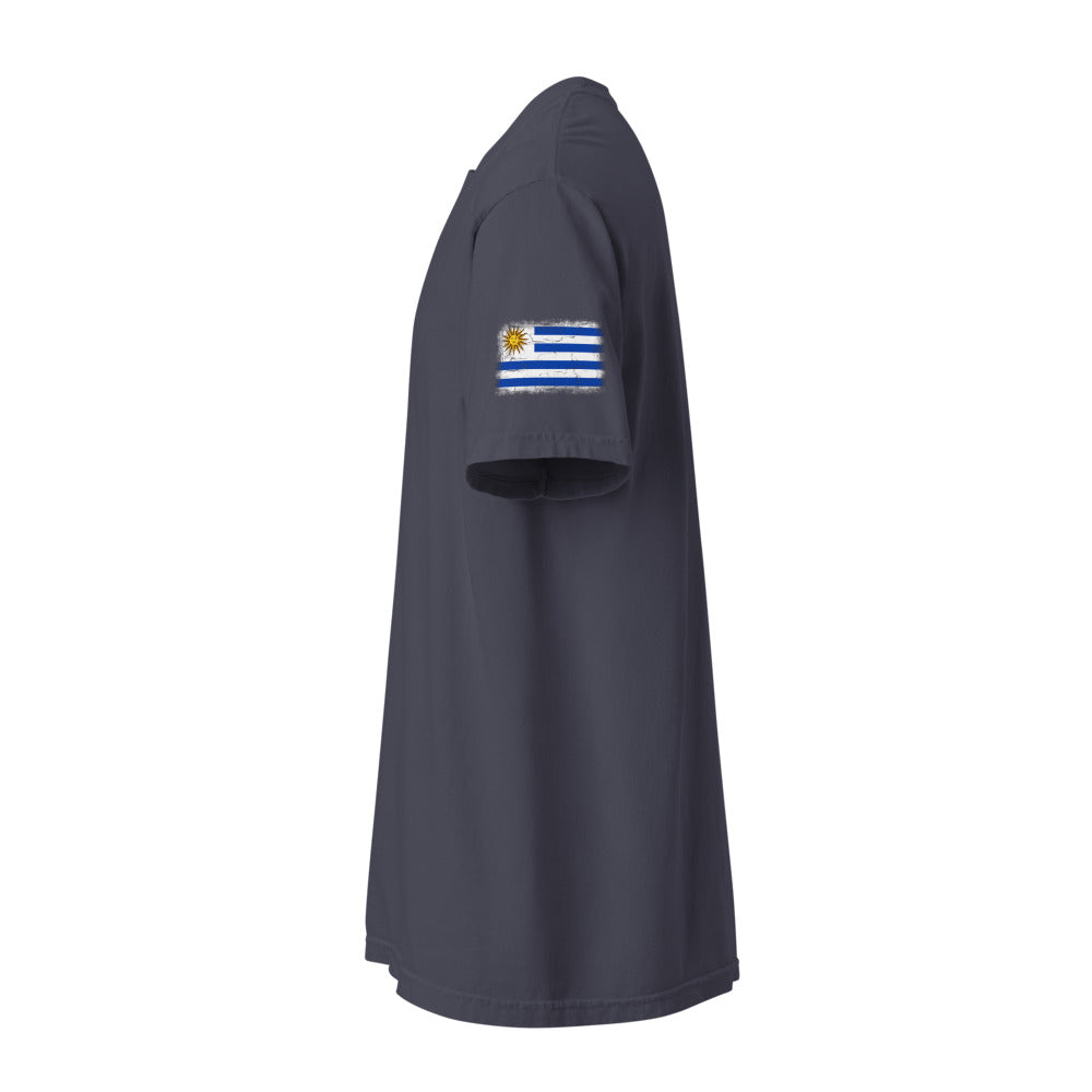 Uruguay Flag Tee — Sleeve — Navy