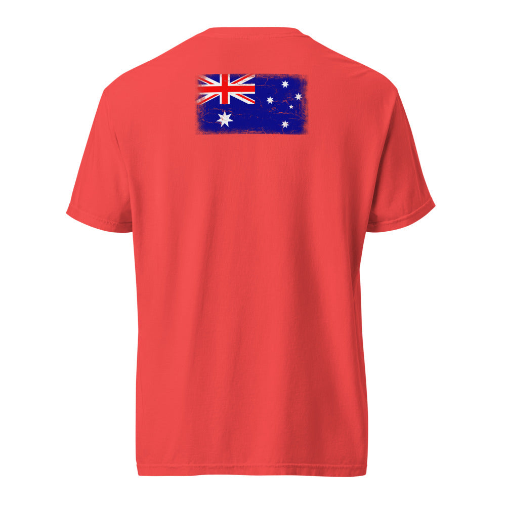 Australia Flag Tee — Back — Paprika