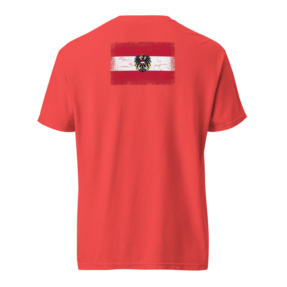 Austria Flag Tee — Back — Paprika