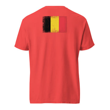 Belgium Flag Tee | Back Print | Unisex | Heavyweight Cotton