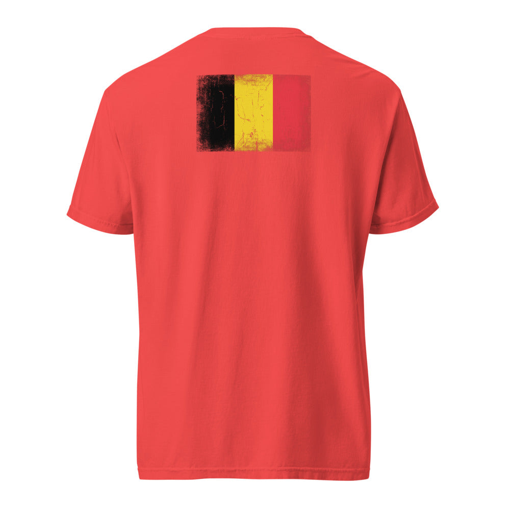 Belgium Flag Tee — Back — Paprika