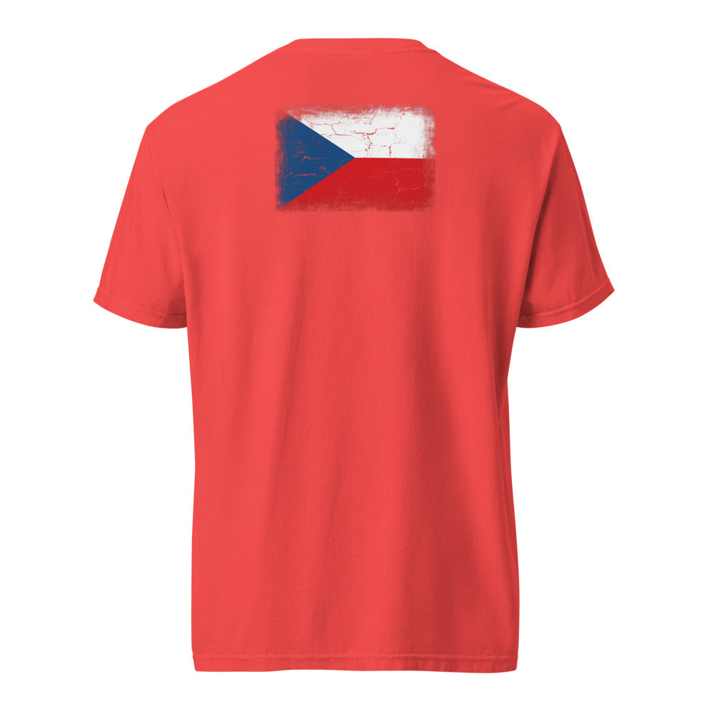 Czechia Flag Tee — Back — Paprika