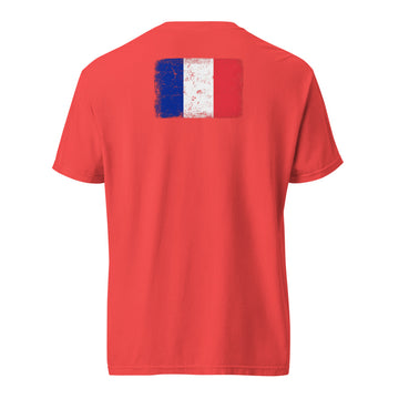 France Flag Tee | Back Print | Unisex | Heavyweight Cotton