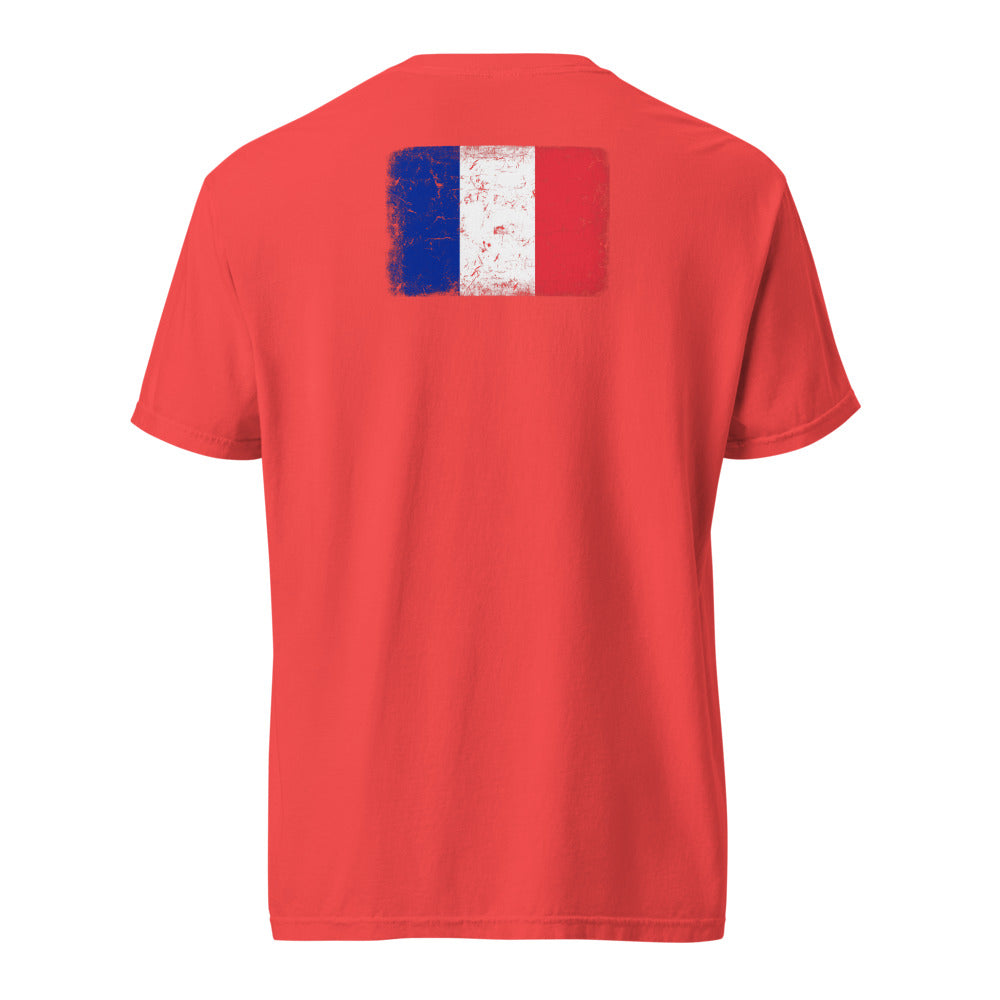 France Flag Tee — Back — Paprika