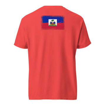 Haiti Flag Tee | Back Print | Unisex | Heavyweight Cotton