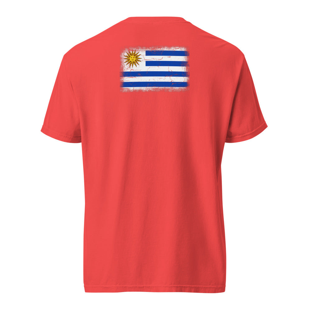 Uruguay Flag Tee — Back — Paprika