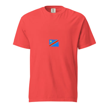Congo Flag Tee | Minimal | Unisex | Heavyweight Cotton