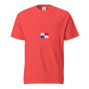 Panama Flag Tee | Minimal | Unisex | Heavyweight Cotton