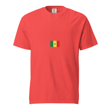 Senegal Flag Tee | Minimal | Unisex | Heavyweight Cotton
