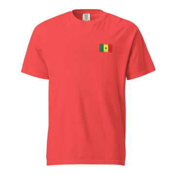 Senegal Flag Tee | Front | Unisex | Heavyweight Cotton