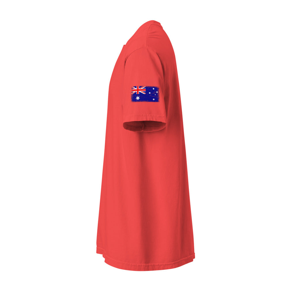 Australia Flag Tee — Sleeve — Paprika