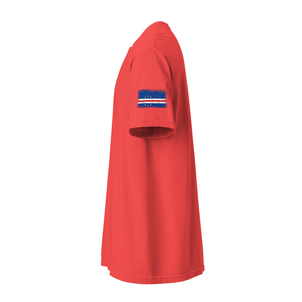 Cape Verde Flag Tee — Sleeve — Paprika