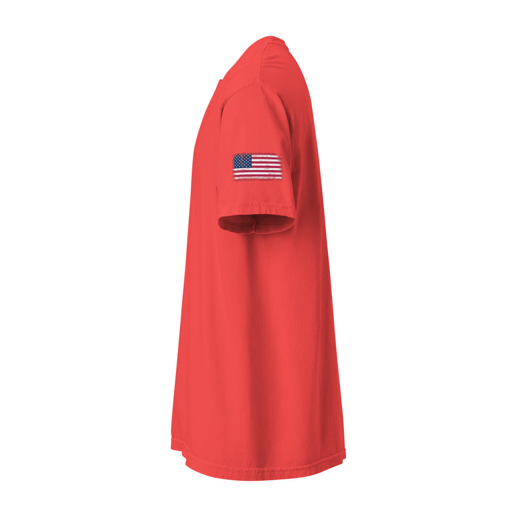 USA Flag Tee — Sleeve — Paprika