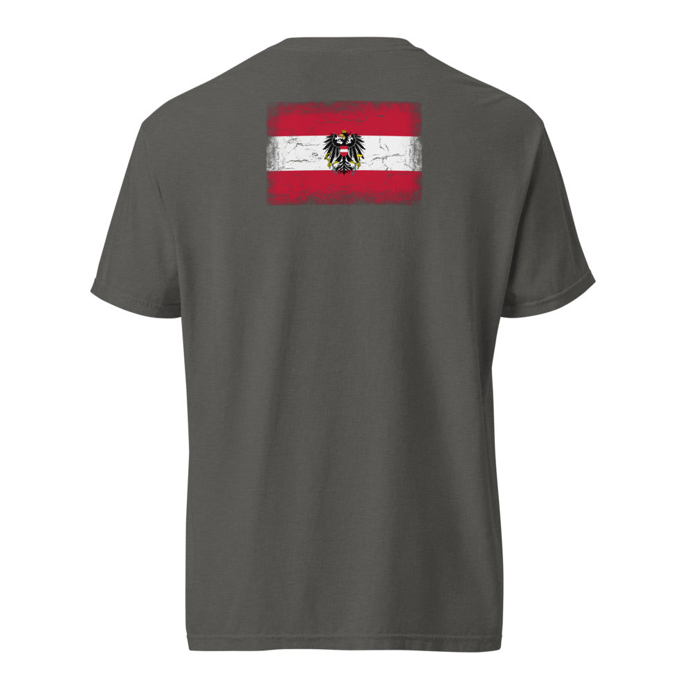 Austria Flag Tee — Back — Pepper