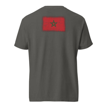 Morocco Flag Tee | Back Print | Unisex | Heavyweight Cotton