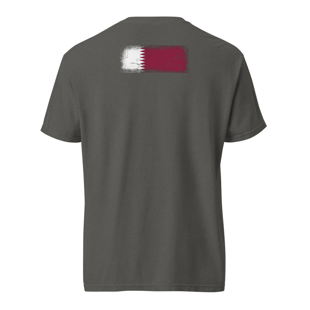 Qatar Flag Tee — Back — Pepper