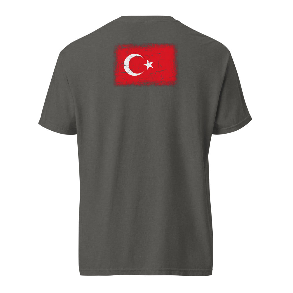 Türkiye Flag Tee — Back — Pepper