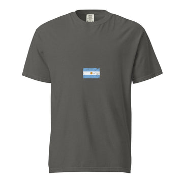 Argentina Flag Tee | Minimal | Unisex | Heavyweight Cotton