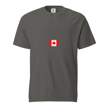Canada Flag Tee | Minimal | Unisex | Heavyweight Cotton