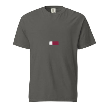 Qatar Flag Tee | Minimal | Unisex | Heavyweight Cotton