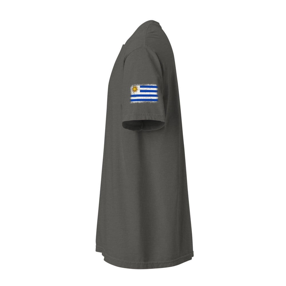 Uruguay Flag Tee — Sleeve — Pepper