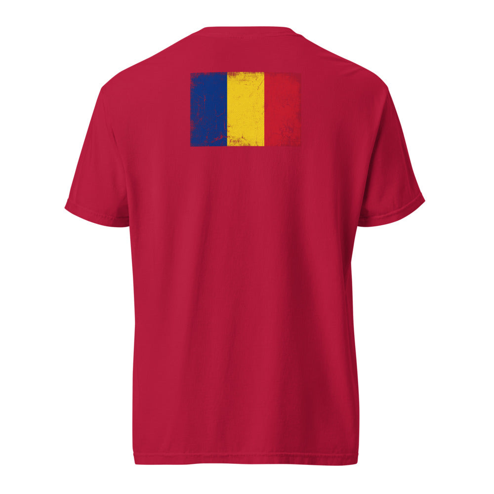 Romania Flag Tee — Back — Red