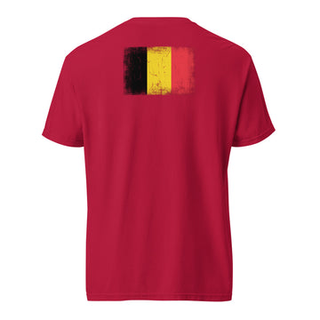 Belgium Flag Tee | Back Print | Unisex | Heavyweight Cotton