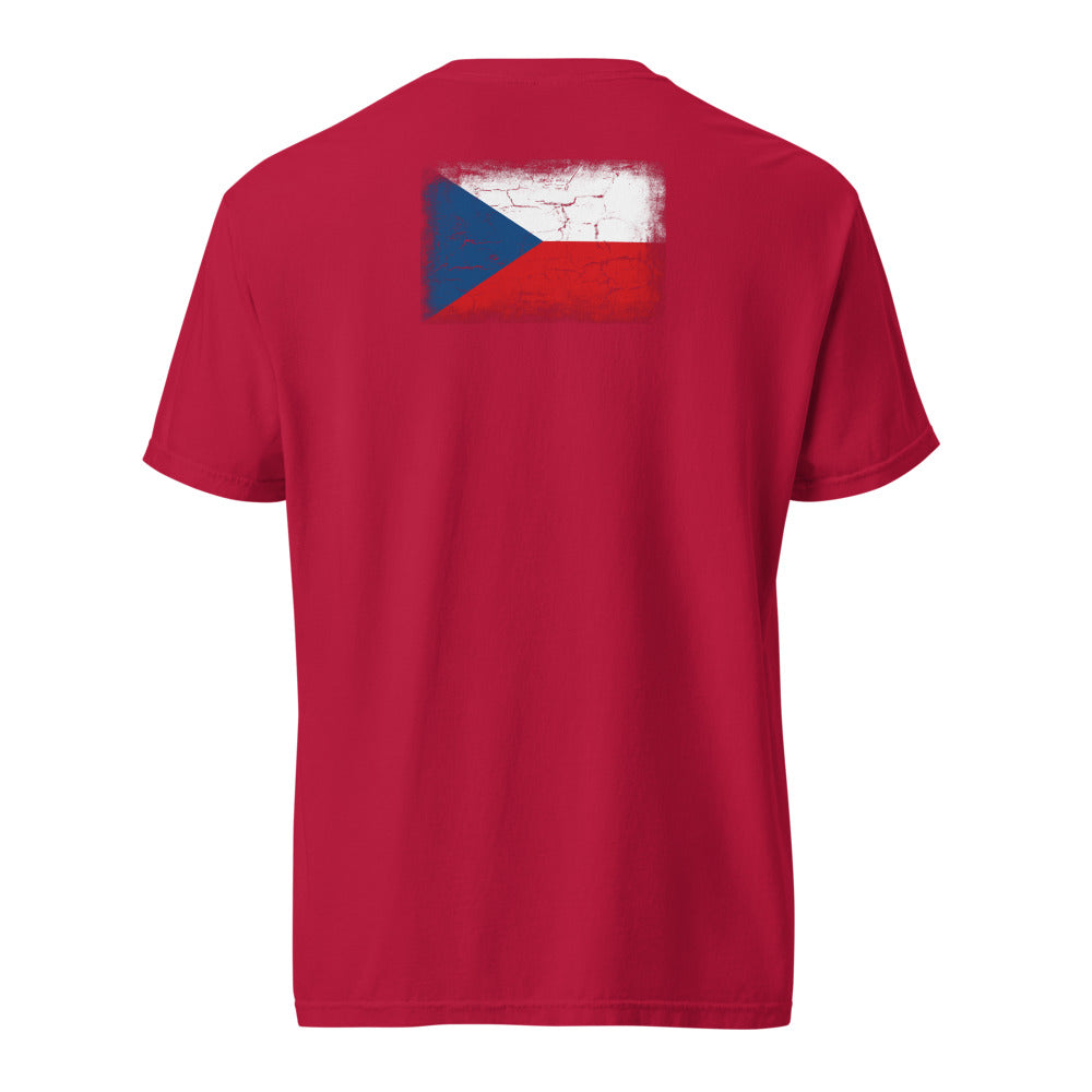 Czechia Flag Tee — Back — Red