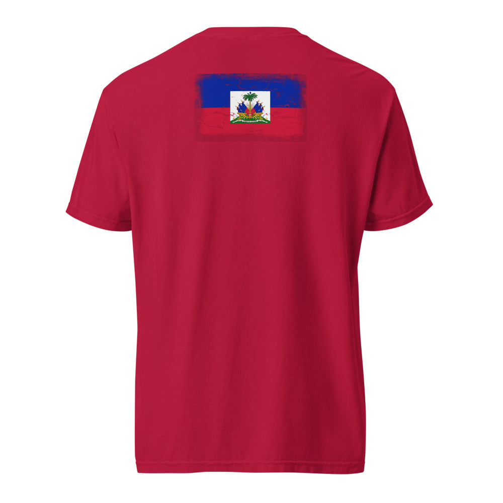 Haiti Flag Tee — Back — Red