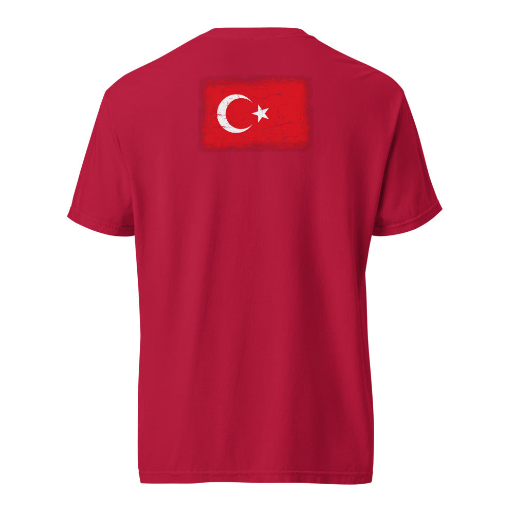 Türkiye Flag Tee — Back — Red