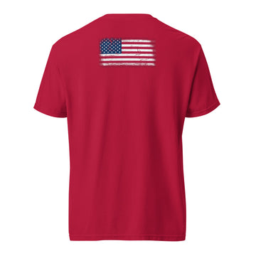 USA Flag Tee | Back Print | Unisex | Heavyweight Cotton