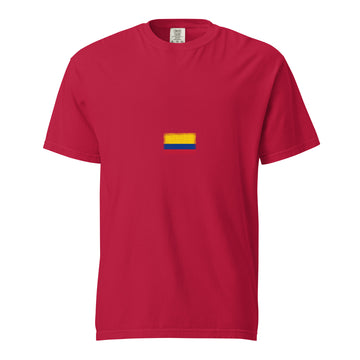 Colombia Flag Tee | Minimal | Unisex | Heavyweight Cotton