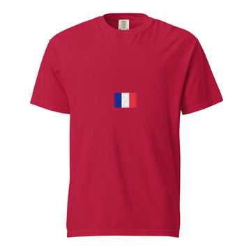 France Flag Tee | Minimal | Unisex | Heavyweight Cotton