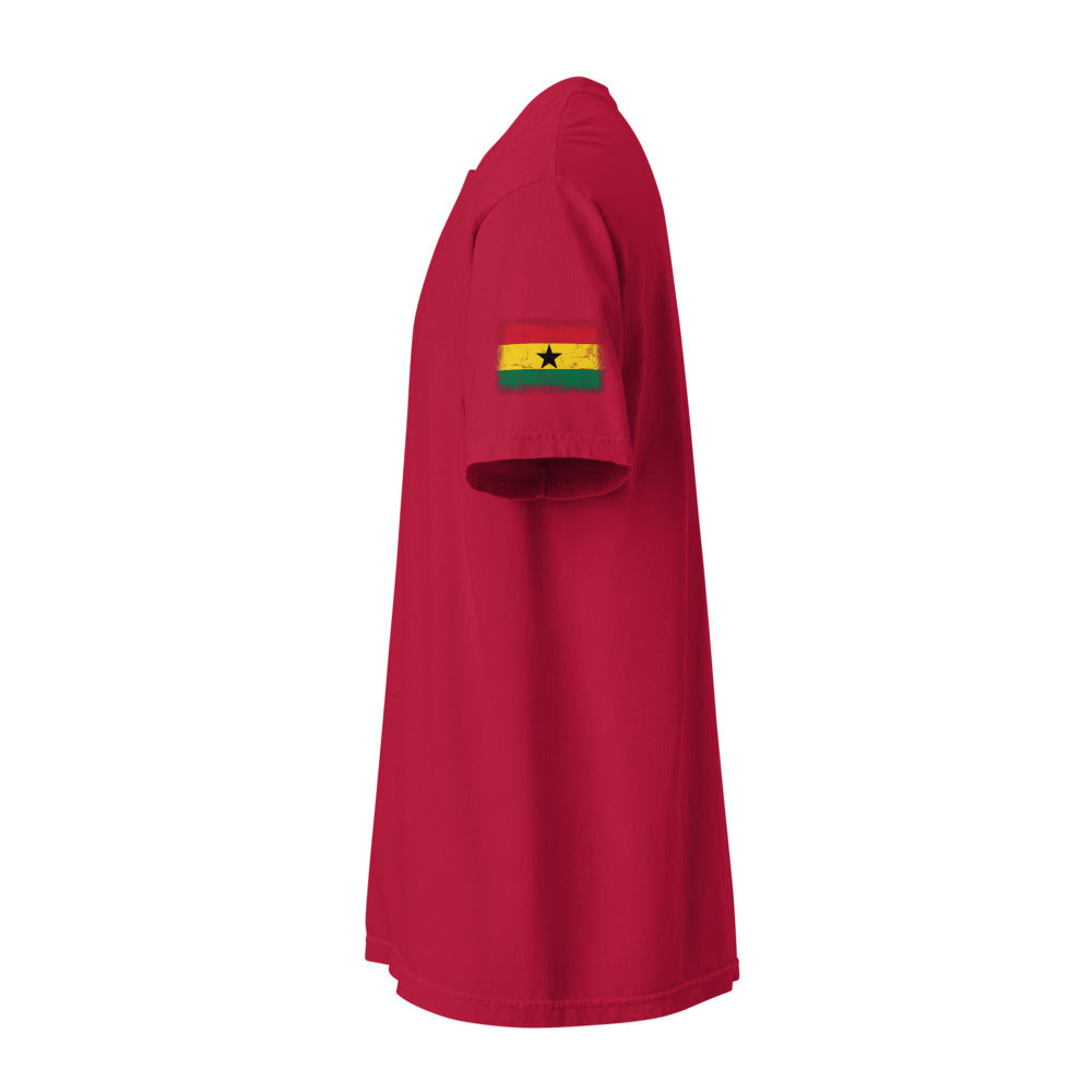 Ghana Flag Tee — Sleeve — Red