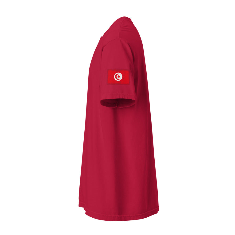 Tunisia Flag Tee — Sleeve — Red