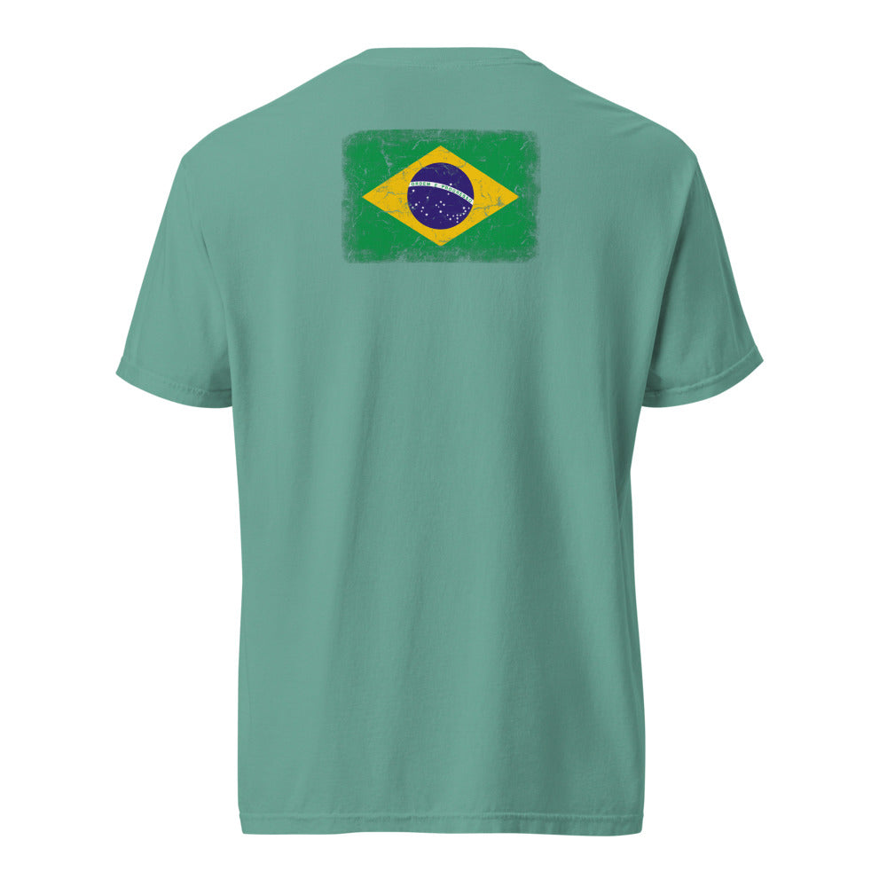 Brasil Flag Tee — Back — Seafoam