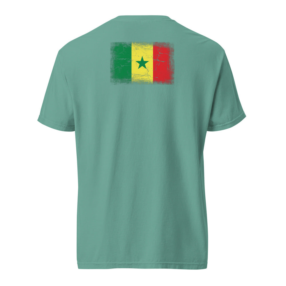 Senegal Flag Tee — Back — Seafoam