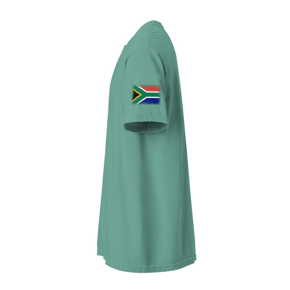 South Africa Flag Tee — Sleeve — Seafoam