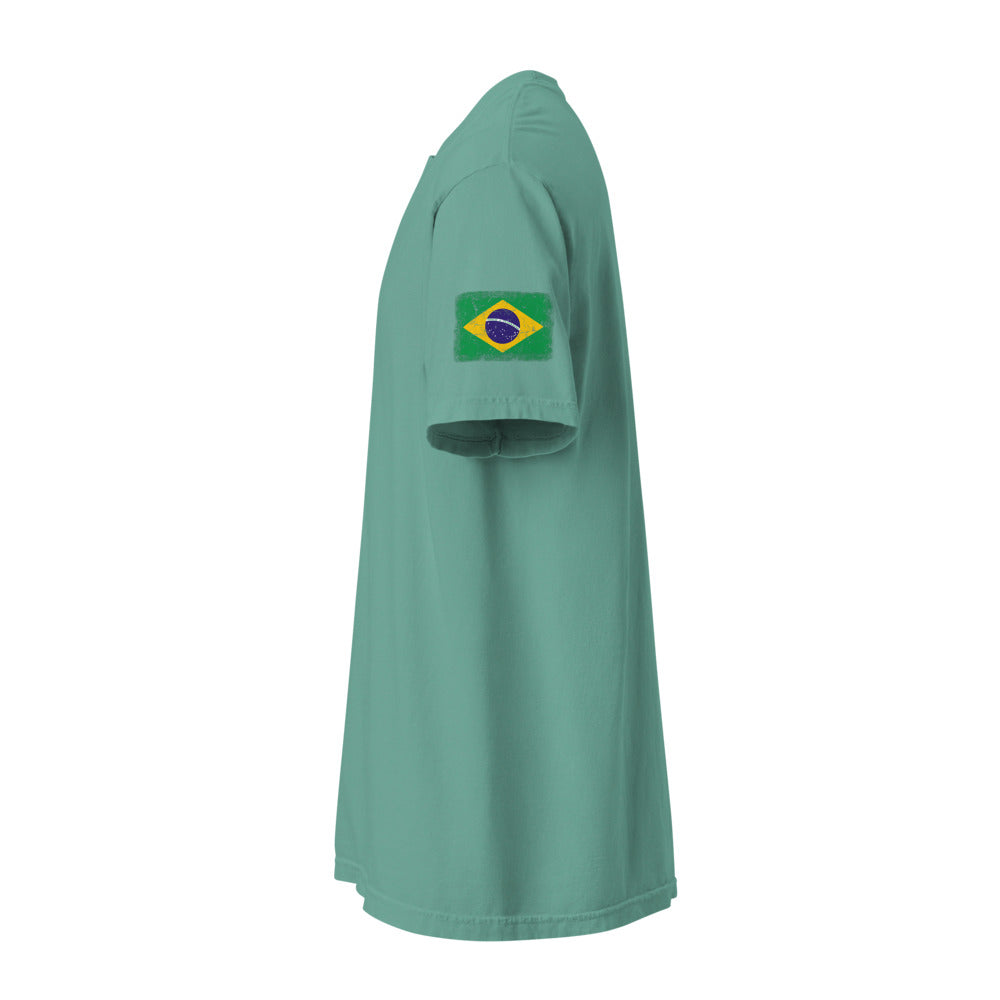 Brasil Flag Tee — Sleeve — Seafoam