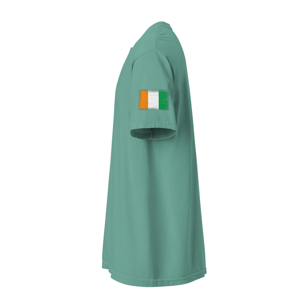 Côte d'Ivoire Flag Tee — Sleeve — Seafoam