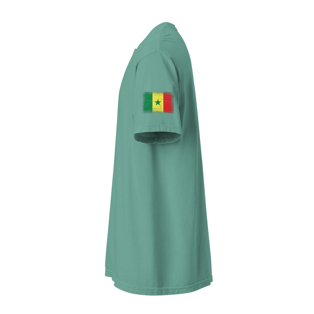 Senegal Flag Tee — Sleeve — Seafoam
