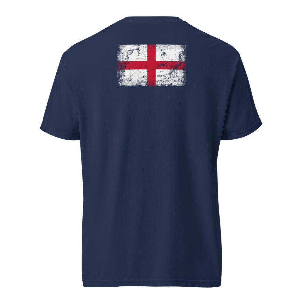 England Flag Tee — Back — True Navy