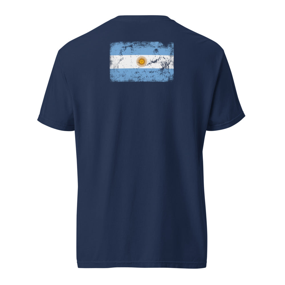 Argentina Flag Tee — Back — True Navy