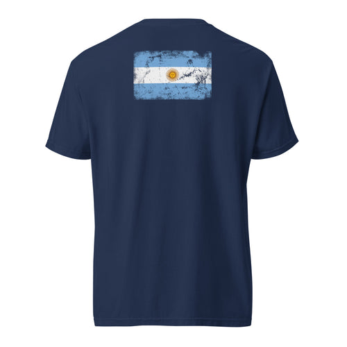 Argentina Flag Tee — Back — True Navy