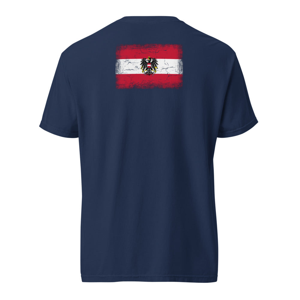 Austria Flag Tee — Back — True Navy