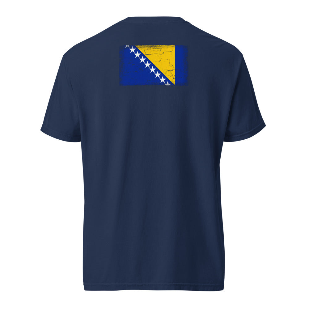 Bosnia and Herzegovina Flag Tee — Back — True Navy