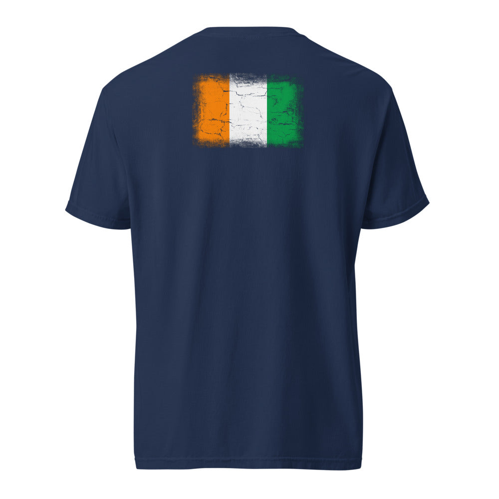 Côte d'Ivoire Flag Tee — Back — True Navy