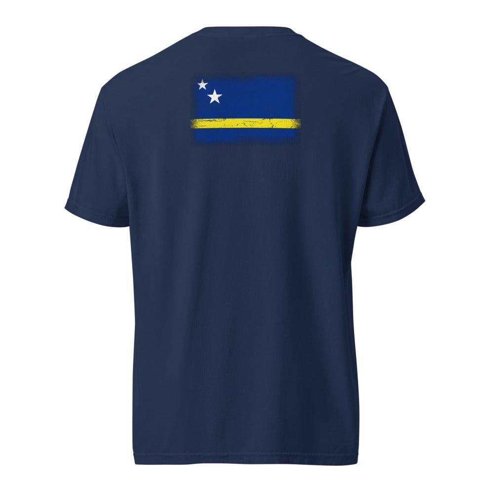 Curacao Flag Tee — Back — True Navy