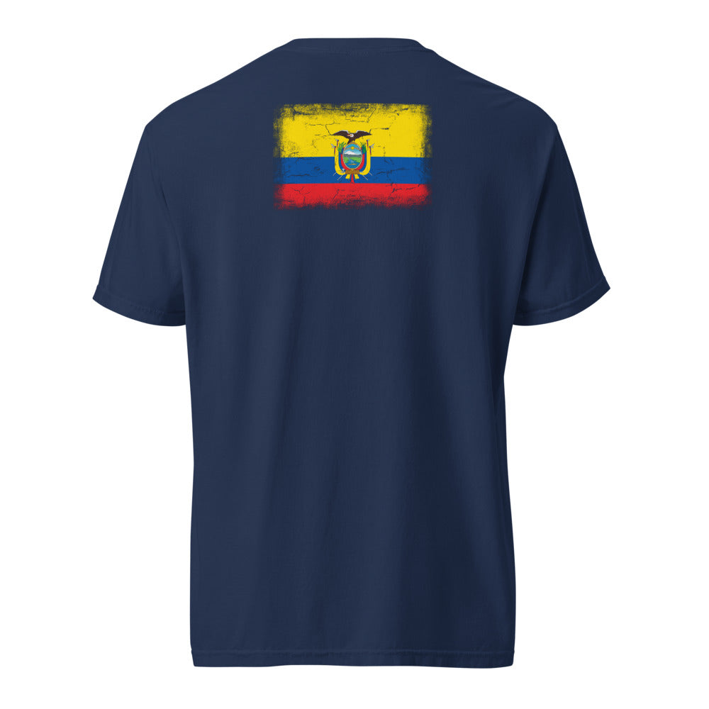 Ecuador Flag Tee — Back — True Navy